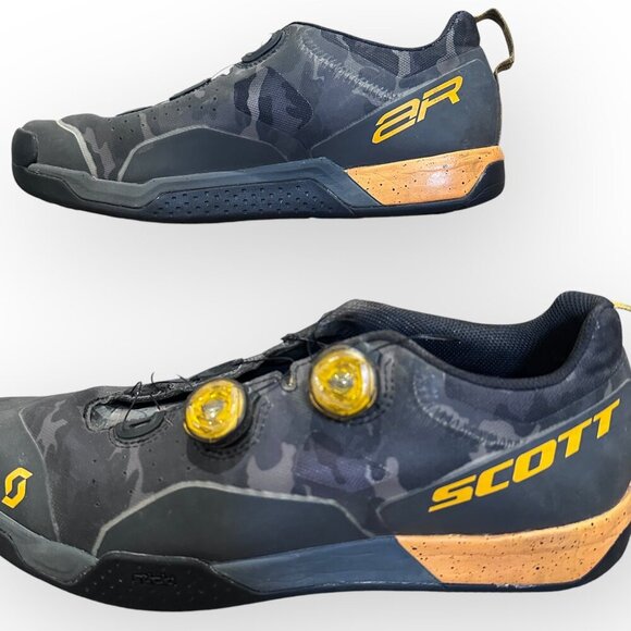 Scott Biking MTB AR Boa Clip Cycling Shoes Black Camouflage Design Size Mens 11 - Picture 10 of 16